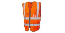 Barnstaple ISO 20471 Cl 2 Superior Railway Waistcoat HV Orange